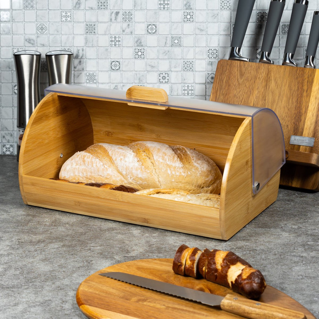 Kinghoff 3216 broodtrommel van bamboe en acryl, 39 x 28 x 18,5 cm (3)