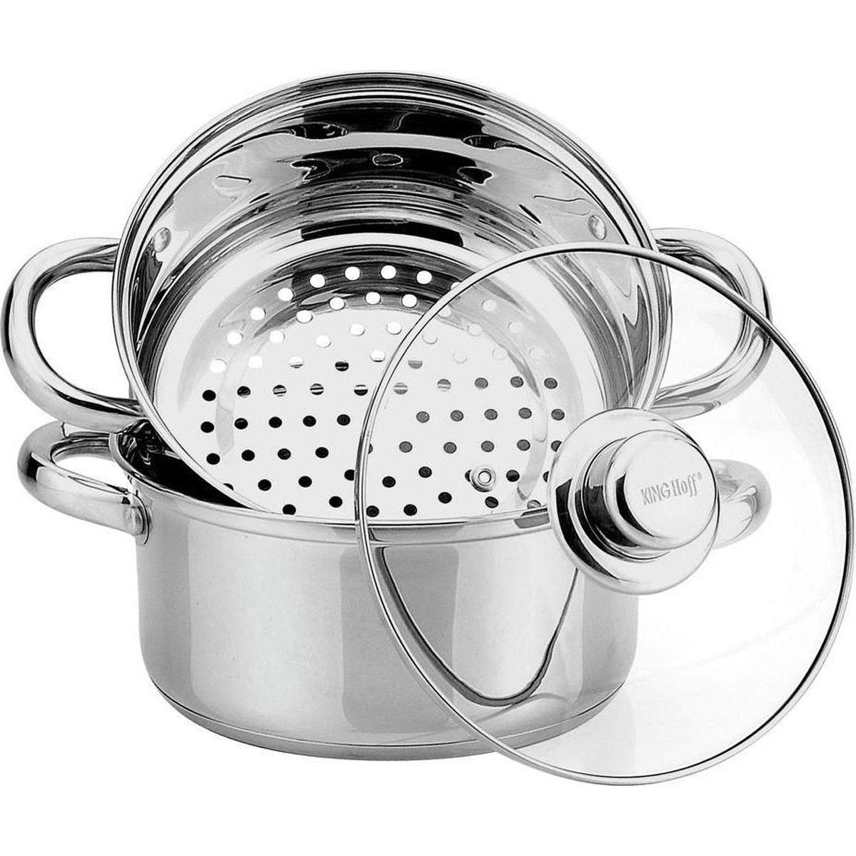 Kinghoff stoompan Ø 24 cm, rvs