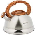 Kinghoff fluitketel 3 L, rvs, bruin