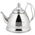Kinghoff nostalgische theepot, 1 L, rvs, met filter