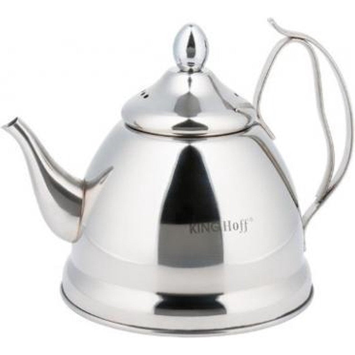Kinghoff nostalgische theepot, 1 L, rvs, met filter