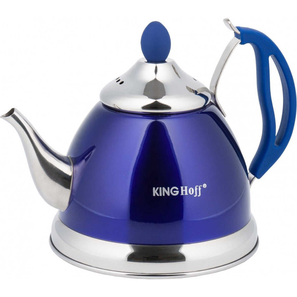 Kinghoff 3762 theepot met zeef, blauw