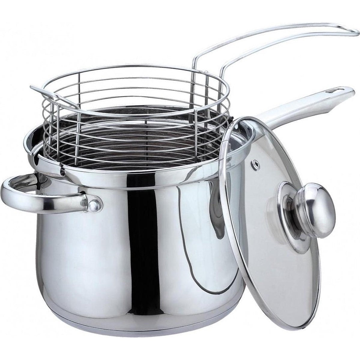 Kinghoff 4581 frietpan 3,6 L, rvs, alle warmtebronnen