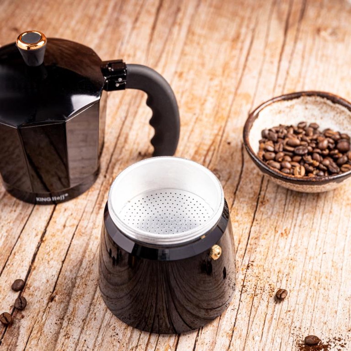 Kinghoff espressomaker KH-1883 zwart, 6 kopjes, 300 ml (5)