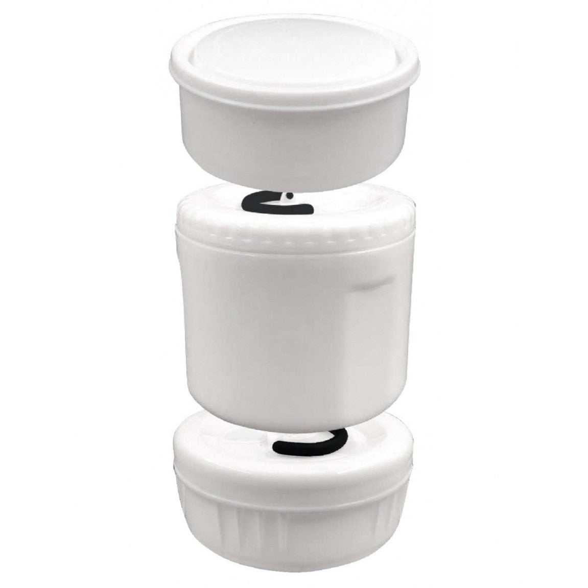 Kinghoff etensthermos 1,5 L, rvs, 3-delige lunchset, zwart (4)