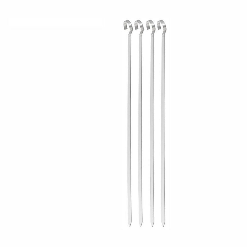 Kinghoff bbq-spiezen set van 4, rvs, 35,8 cm