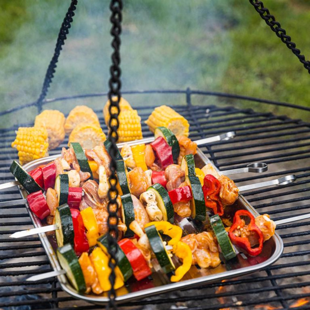 Kinghoff bbq-spiezen set van 4, rvs, 35,8 cm (2)