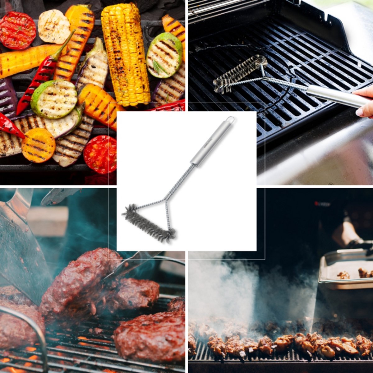 Kinghoff grillborstel KH-1915, rvs, 41,5 cm (4)