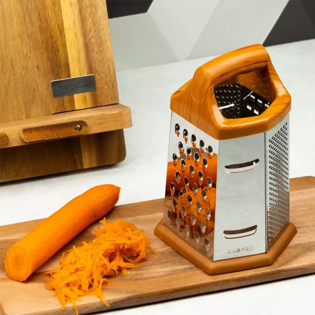 Kinghoff zeskantige keukenrasp 6-in-1, rvs (3)