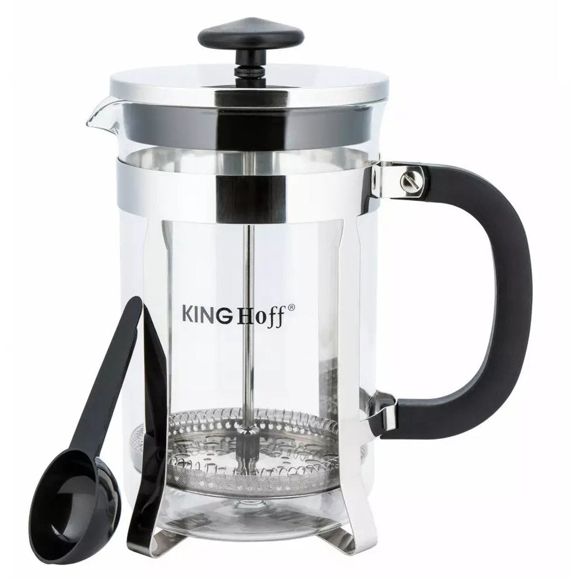 Kinghoff theezetapparaat met glazen kan en rvs infuser, 0,8 L