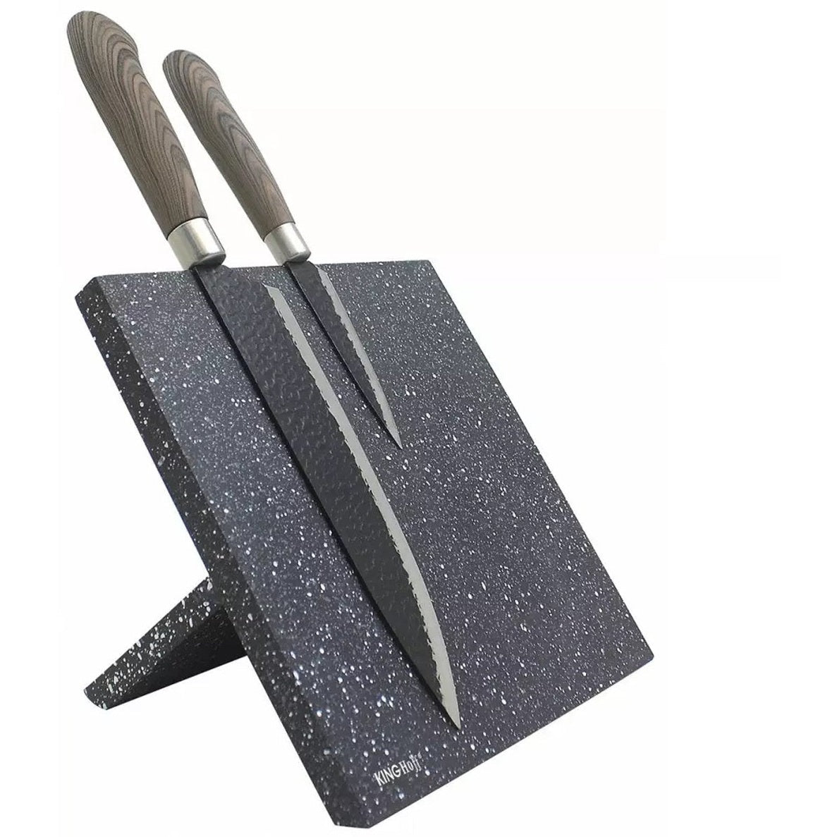 Kinghoff magnetisch messenblok, zwart gemarmerd, 21,5 x 21,5 cm