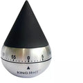 Kinghoff mechanische keukenwekker van rvs, 60 minuten