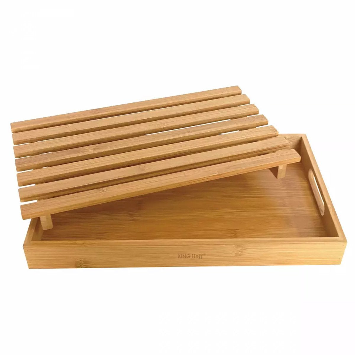 Kinghoff snijplank met kruimellade, bamboe, 38 x 23 cm