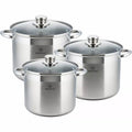 Kinghoff soeppan 25 cm, 8,5 L, rvs met glazen deksel