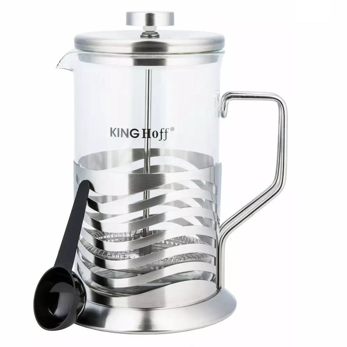 Kinghoff theezetter van glas en rvs, 0,35 L, vaatwasserbestendig