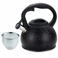 Kinghoff KH1634 waterkoker 1,2 L met zeef, zwart marmerdesign