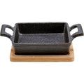 Kinvara braadslede 18,5 x 14 cm, staal grijs en naturel