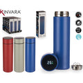 Kinvara thermosfles met LED-display, blauw, rvs, 400 ml