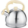 Klausberg fluitketel rvs met crème handvat, 1,8 L