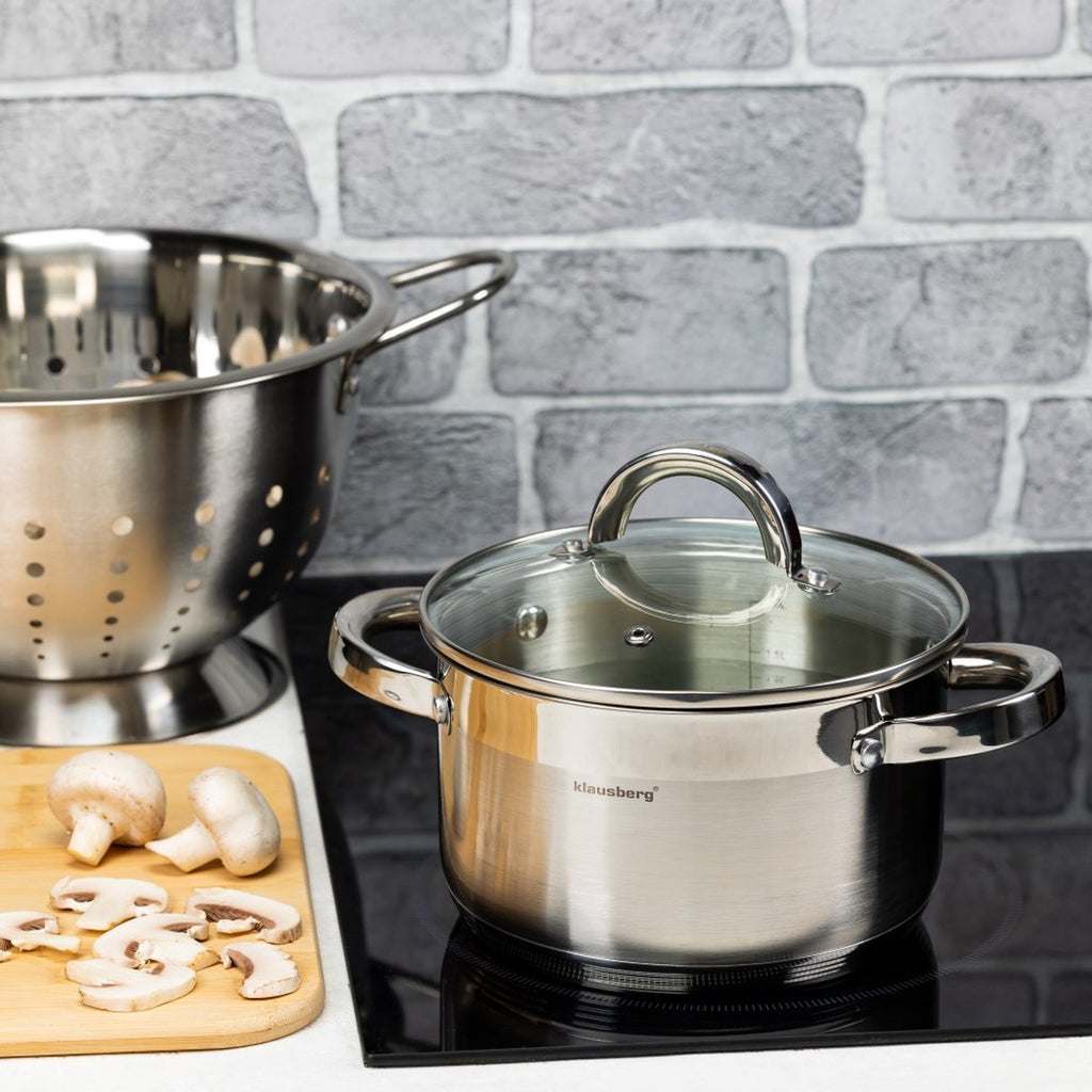 Klausberg 7121 kookpan met deksel, 1 L, 14 cm (2)
