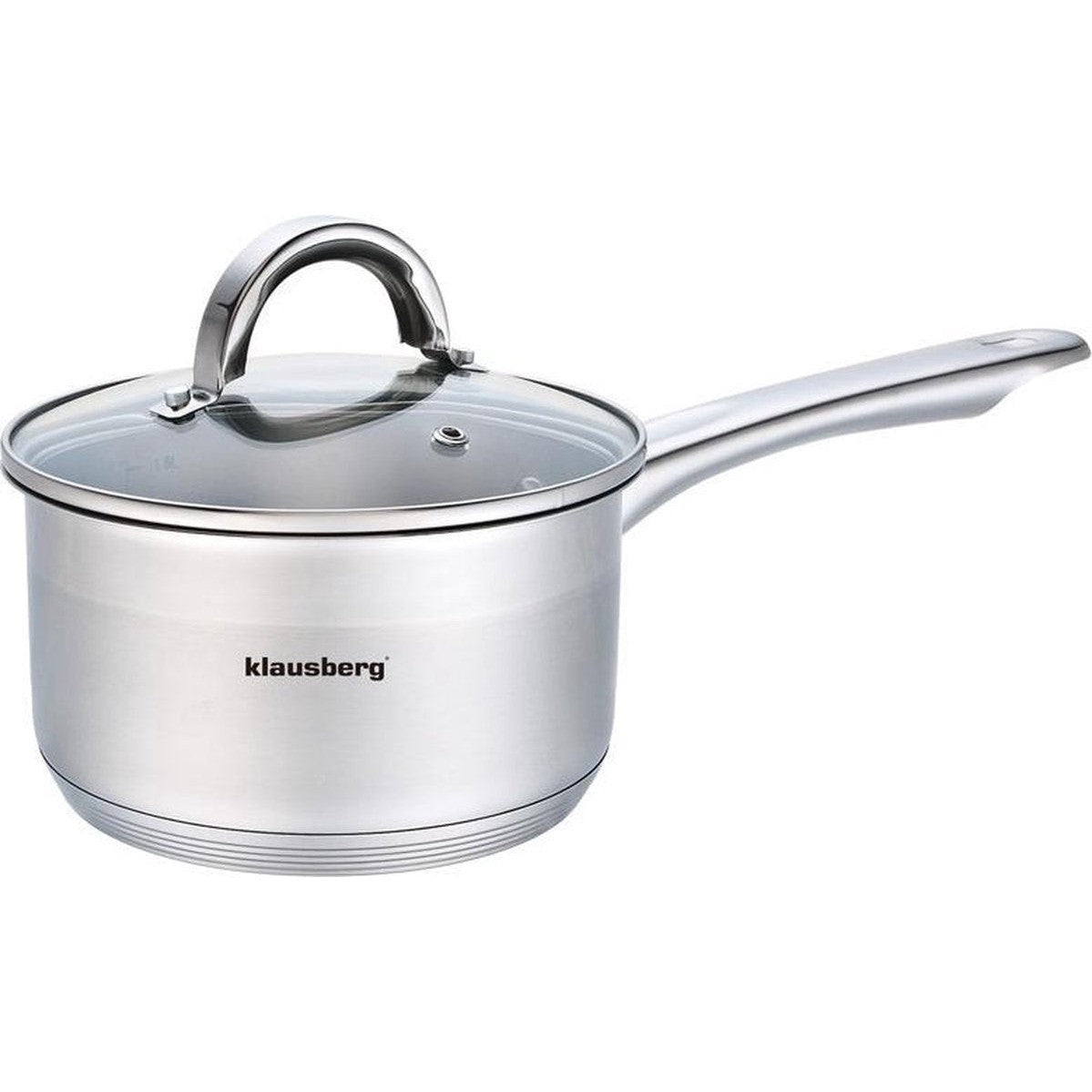 Klausberg 7133 - Staalpan met deksel - sauspan - 16 cm - 1,5 liter