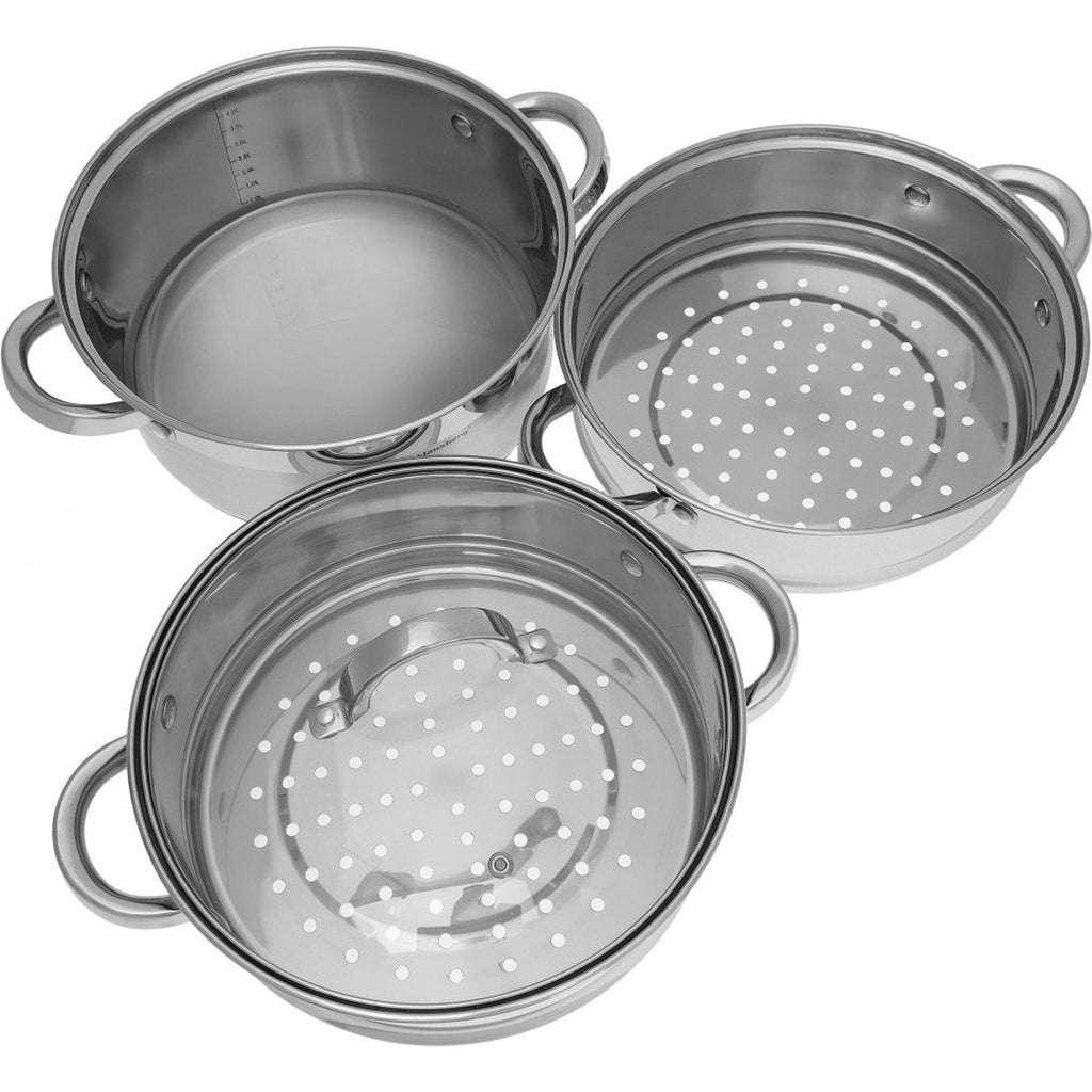 Klausberg 7145 stoompan, 4-delig, 24 cm, rvs (3)