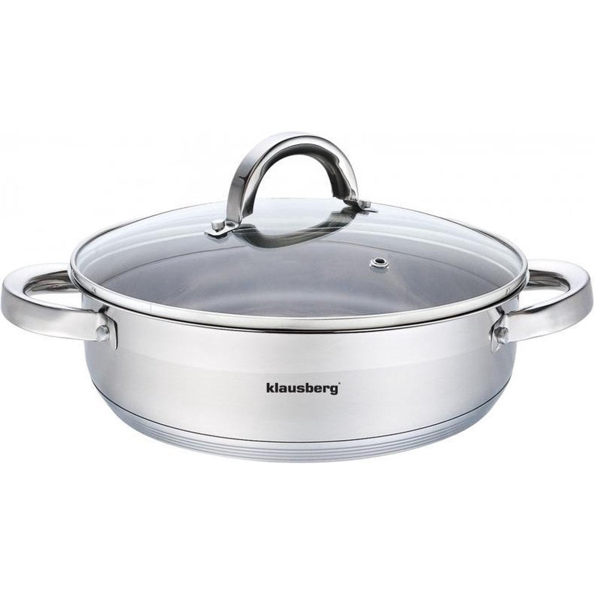 Klausberg 7174 lage kookpan met deksel, 28 cm, 6 L
