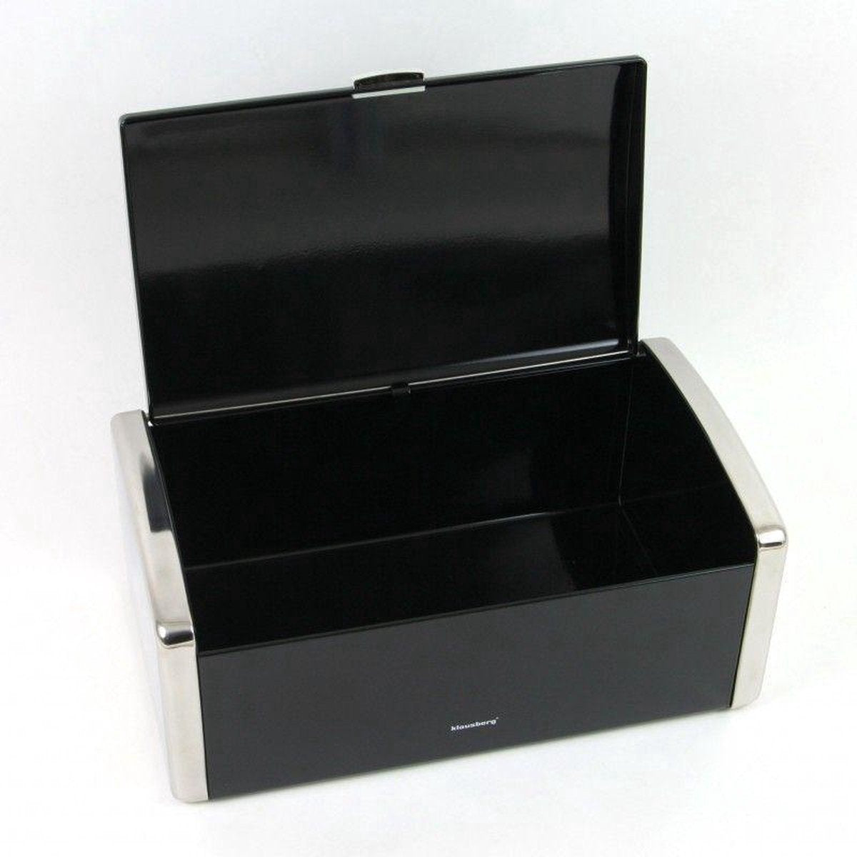Klausberg 7272 vierkante broodtrommel, zwart, 39,5 x 21,5 x 17 cm (3)