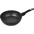 Klausberg wokpan 28 cm, marmercoating, zwart