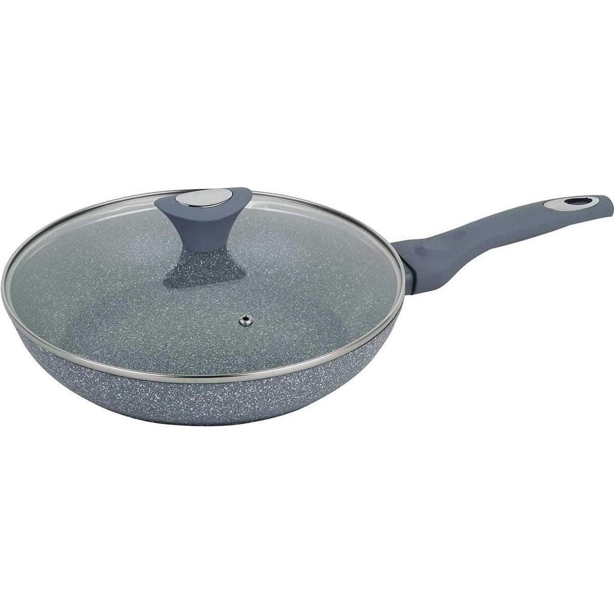 Klausberg 7316 koekenpan met deksel, 24 cm, marmercoating