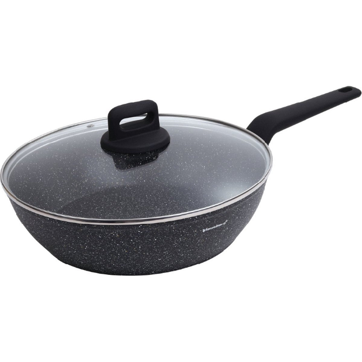 Klausberg koekenpan met deksel Ø 28 cm, zwart marmer