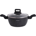 Klausberg kookpan zwart marmer 20 cm met deksel