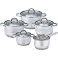 Klausberg pannenset 10-delig met deksel (16-16-18-20-24 cm)