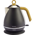 Klausberg retro waterkoker 1,7 L, rvs, zwart