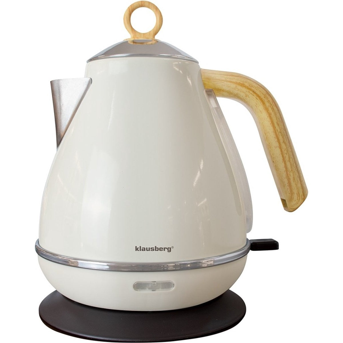 Klausberg retro waterkoker 1,7 L, rvs, gebroken wit