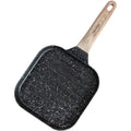Klausberg grillpan 36 x 18 cm, zwart, met houten handvat
