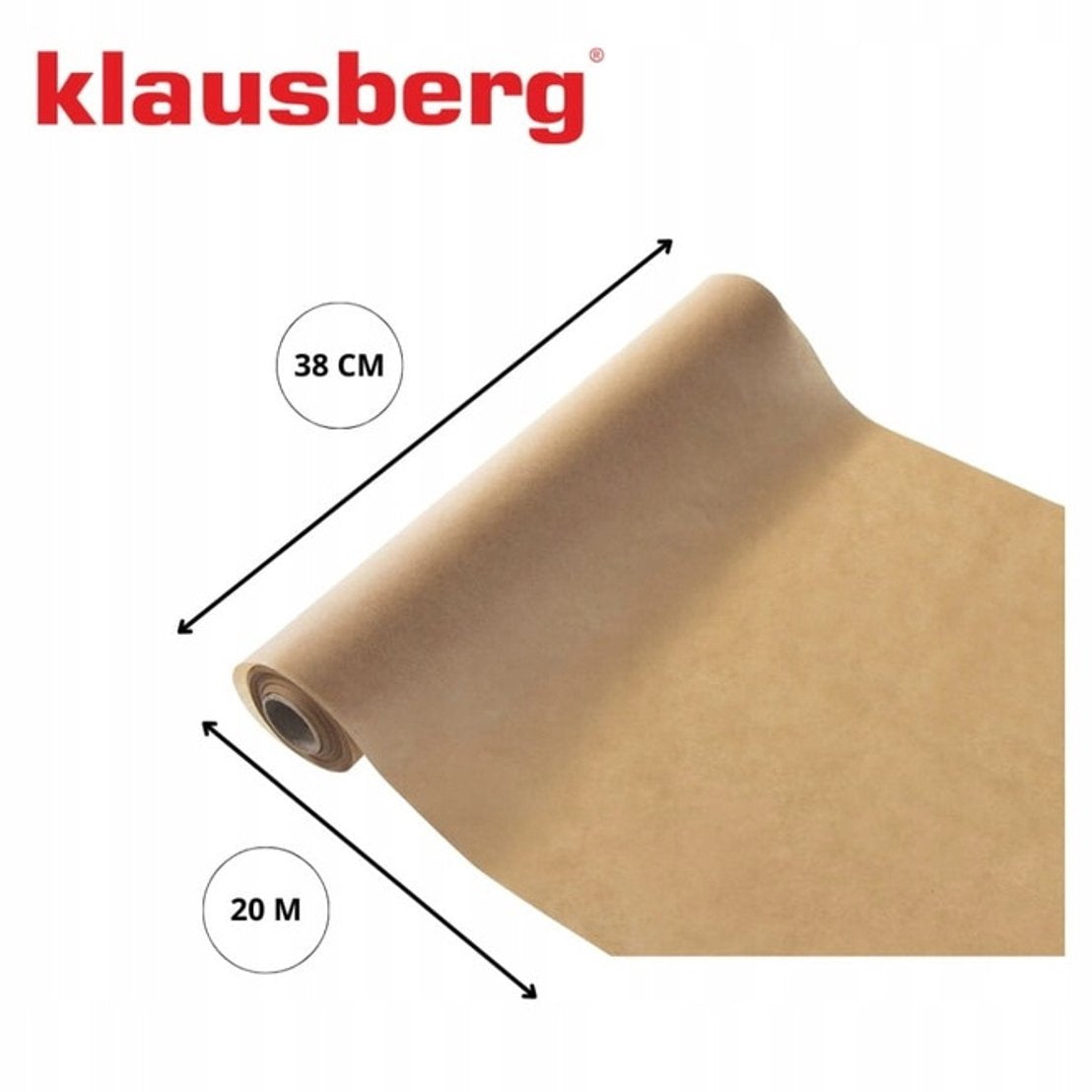 Klausberg bakpapier KB-7903, 20 m, 38 cm breed (2)