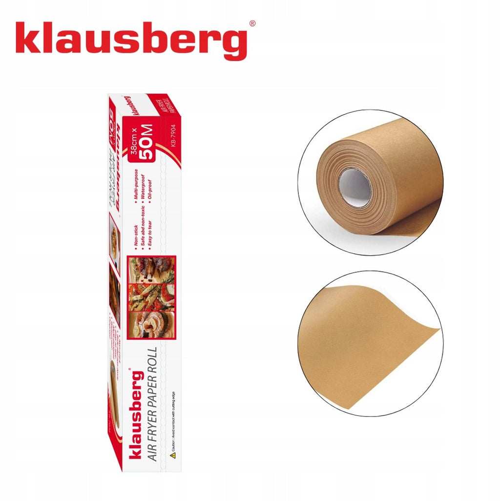 Klausberg bakpapier KB-7904, 50 m, 38 cm breed, bruin (2)