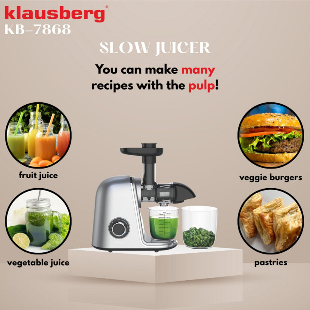 Klausberg KB-7868 slowjuicer 150 W, grijs (4)