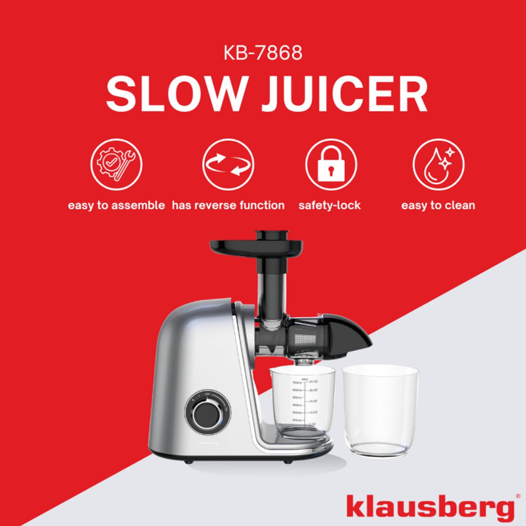 Klausberg KB-7868 slowjuicer 150 W, grijs (3)