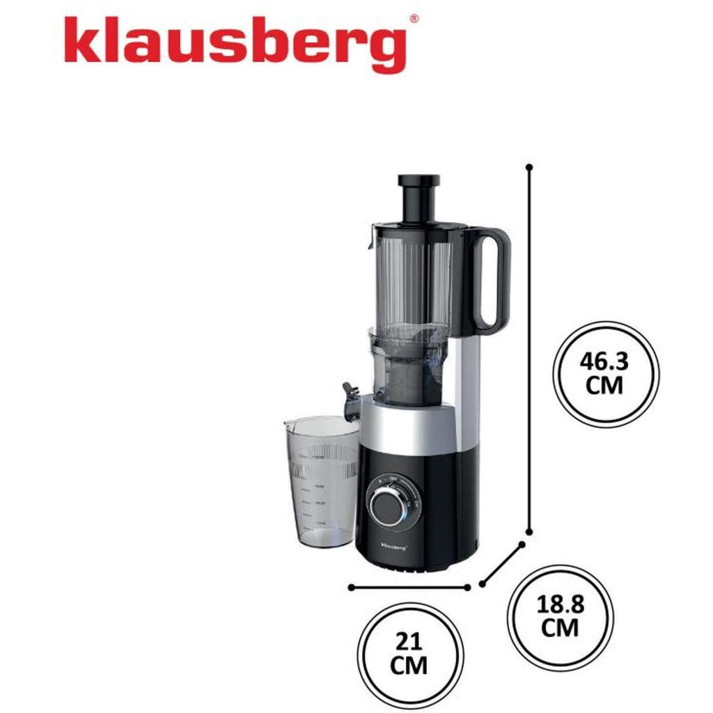 Klausberg KB-7871 verticale slowjuicer, zwart/zilver (8)