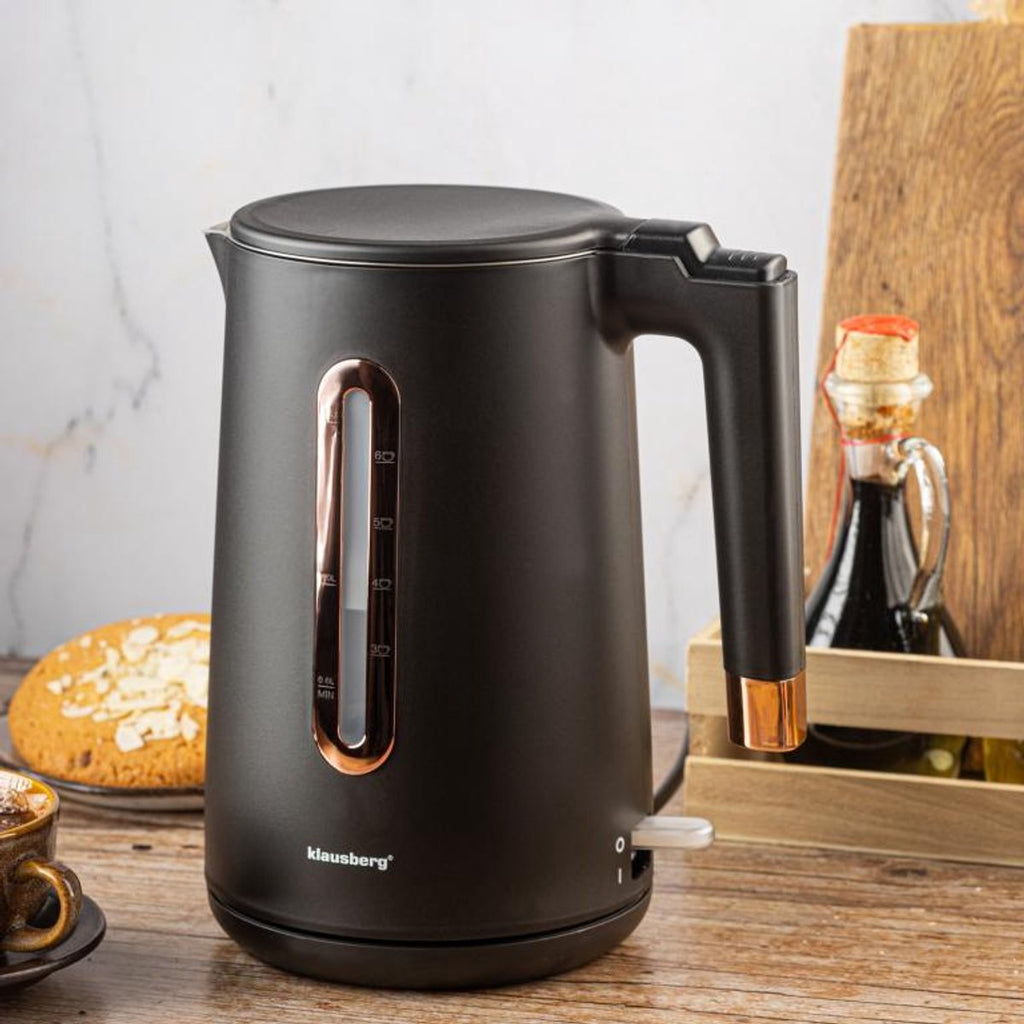 Klausberg KB-7889 waterkoker 1,7 L, zwart en rosé goud, 2200 W (3)