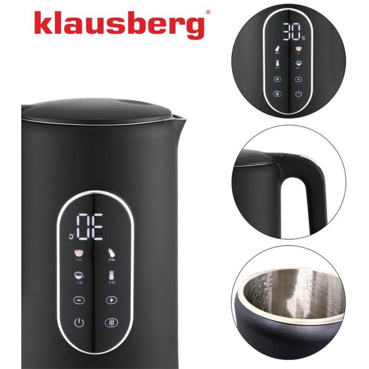 Klausberg KB-7891 waterkoker 1,7 L, zwart, 13 temperaturen (3)