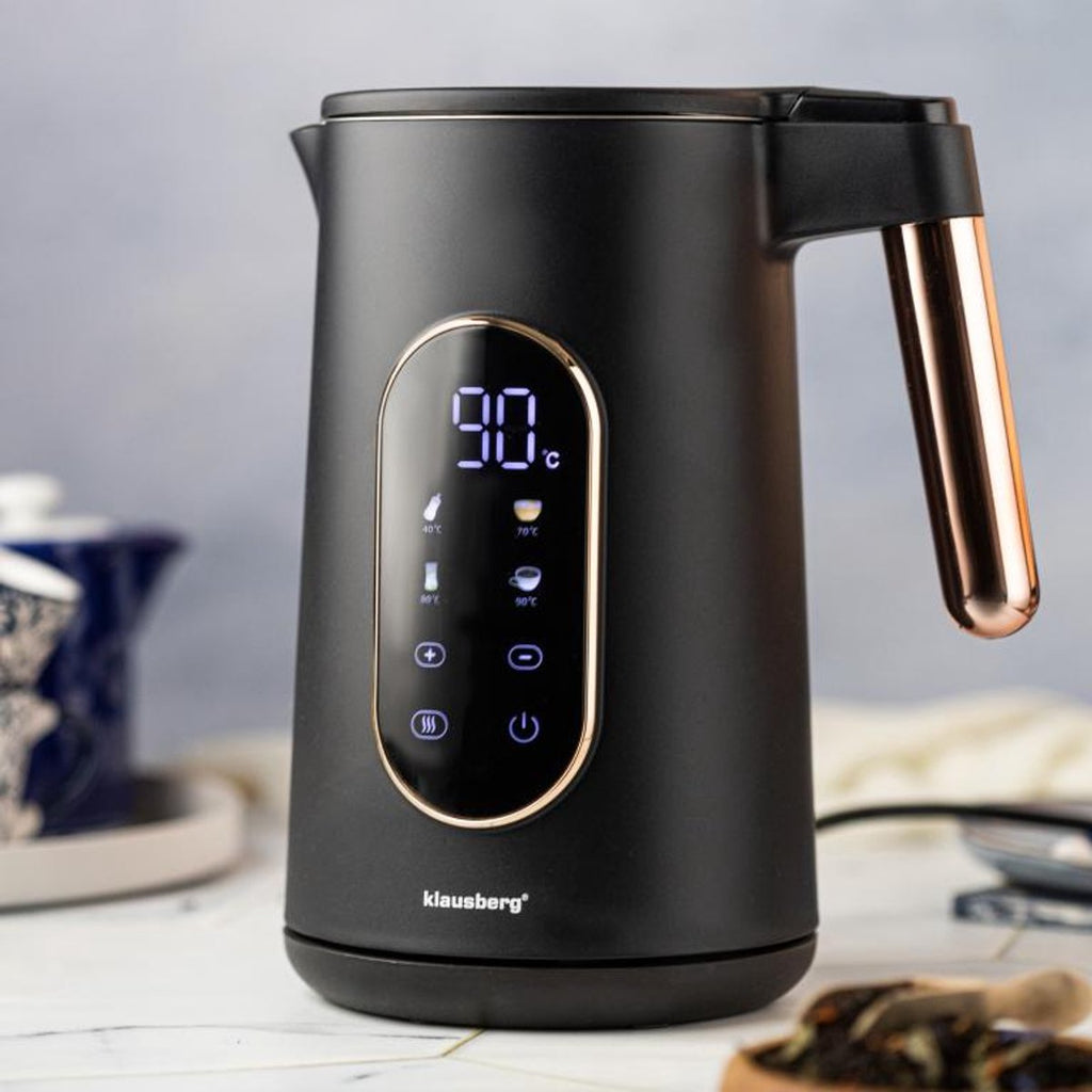 Klausberg KB-7892 waterkoker 1,7 L, zwart en rosé goud, led (6)