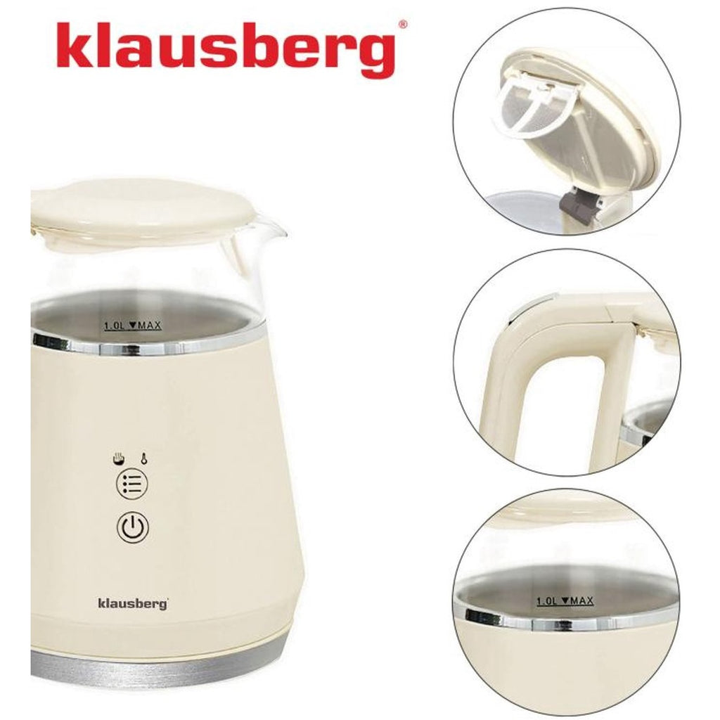 Klausberg KB-7893 glazen waterkoker 1 L, 5 temperaturen (2)