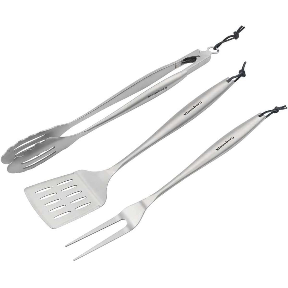 Klausberg barbecueset KB-7900, 3-delig, rvs, spatel, vork en tang (2)