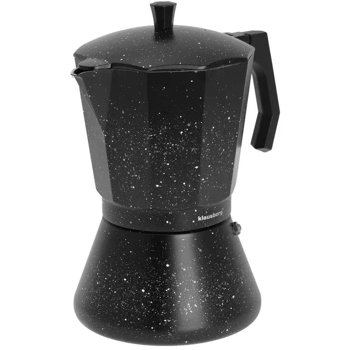 Klausberg KB7161 espressomaker, zwart marmerdesign, 12 kopjes