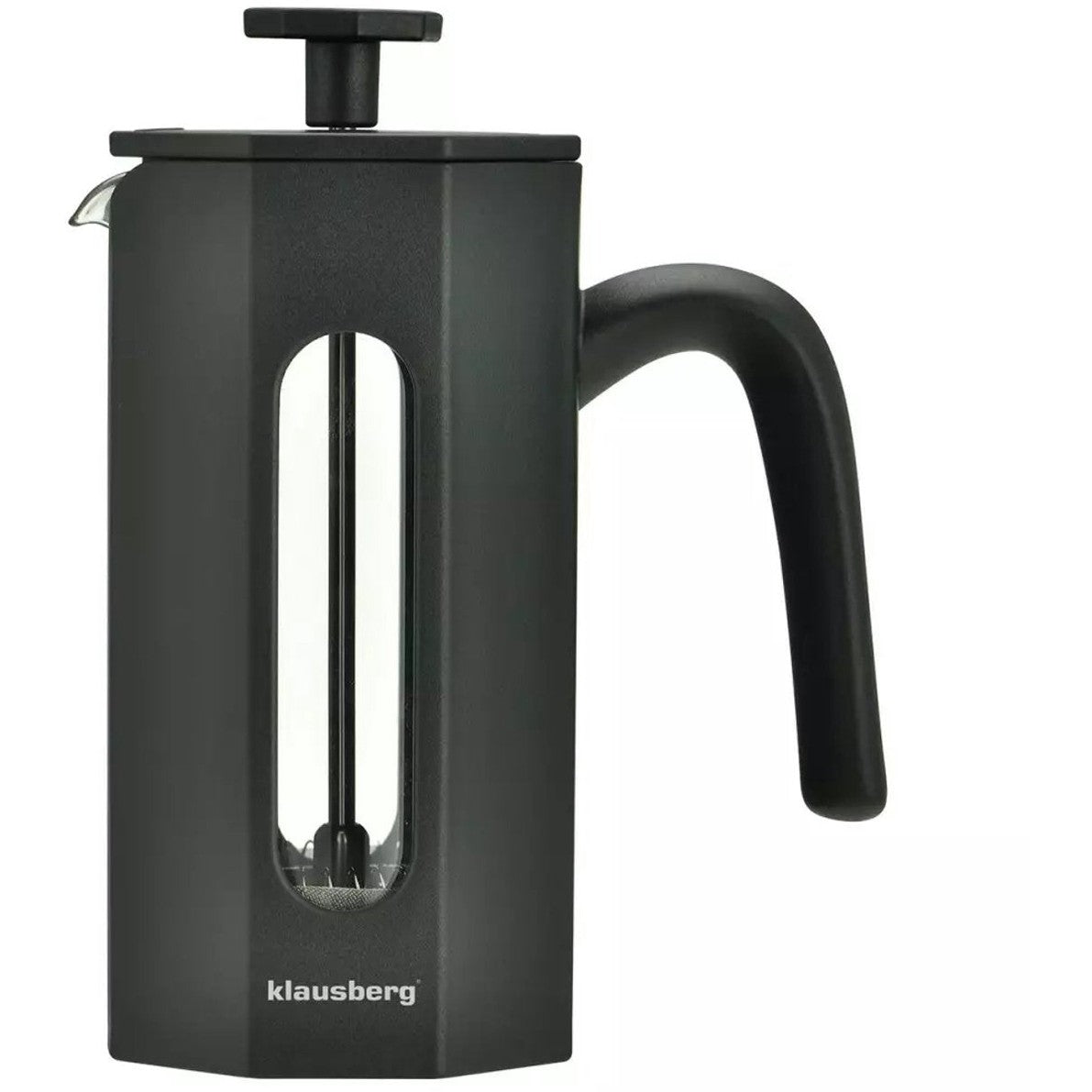 Klausberg theezetter met zuiger 0,35 L, rvs en borosilicaatglas