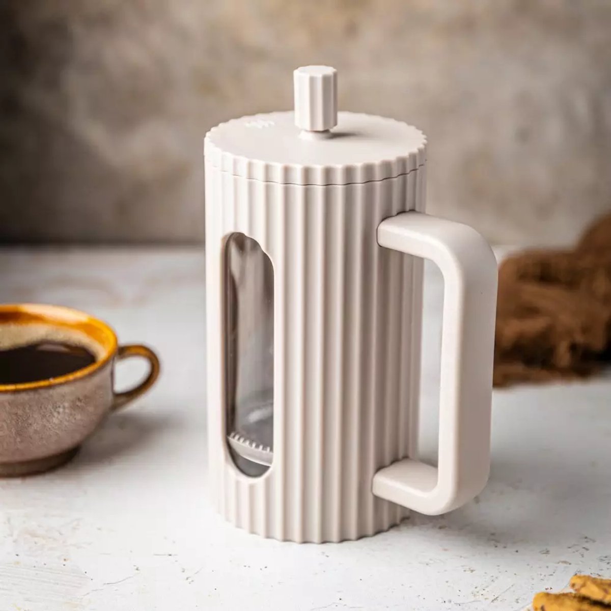Klausberg koffie- en theezetter 1 L, beige, met rvs filter