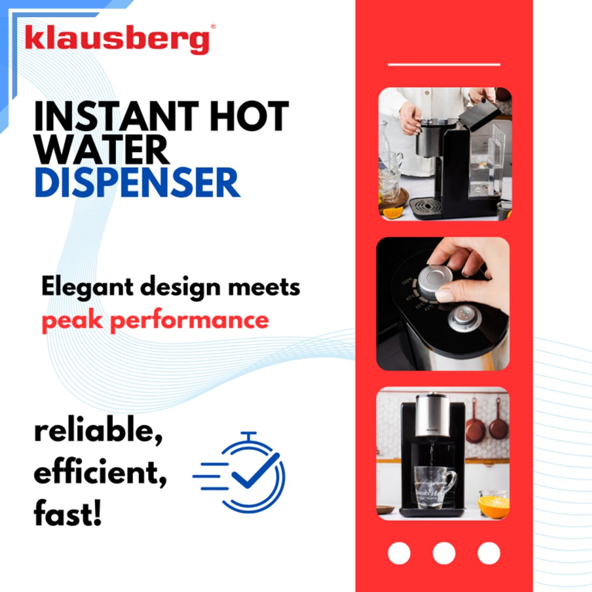 Klausberg KB7878 heetwaterdispenser 2,2 L, 45 tot 100 °C (6)